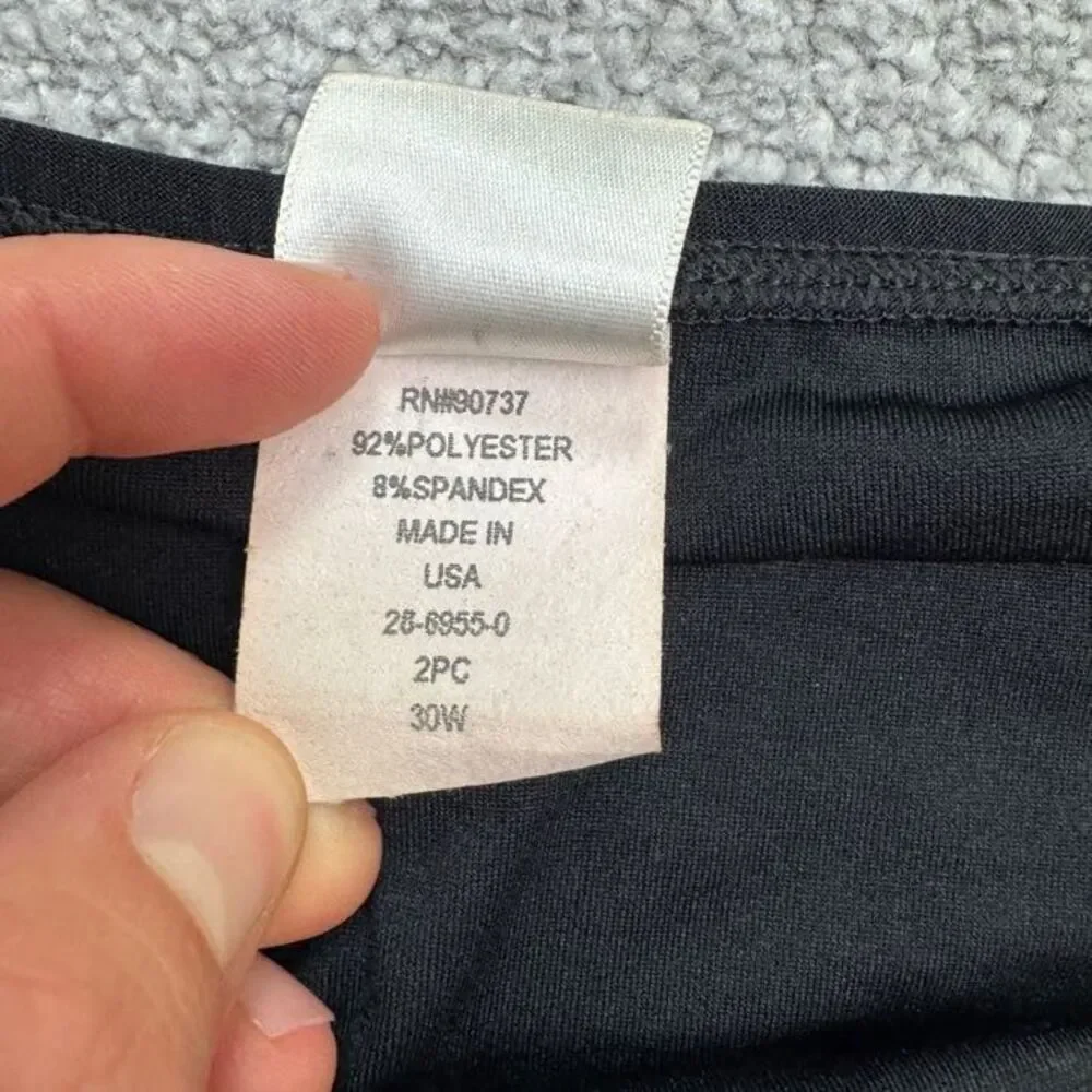Figure Magic Vintage Swimwear Swim Shorts Womens 30W Black Relaxed High Rise